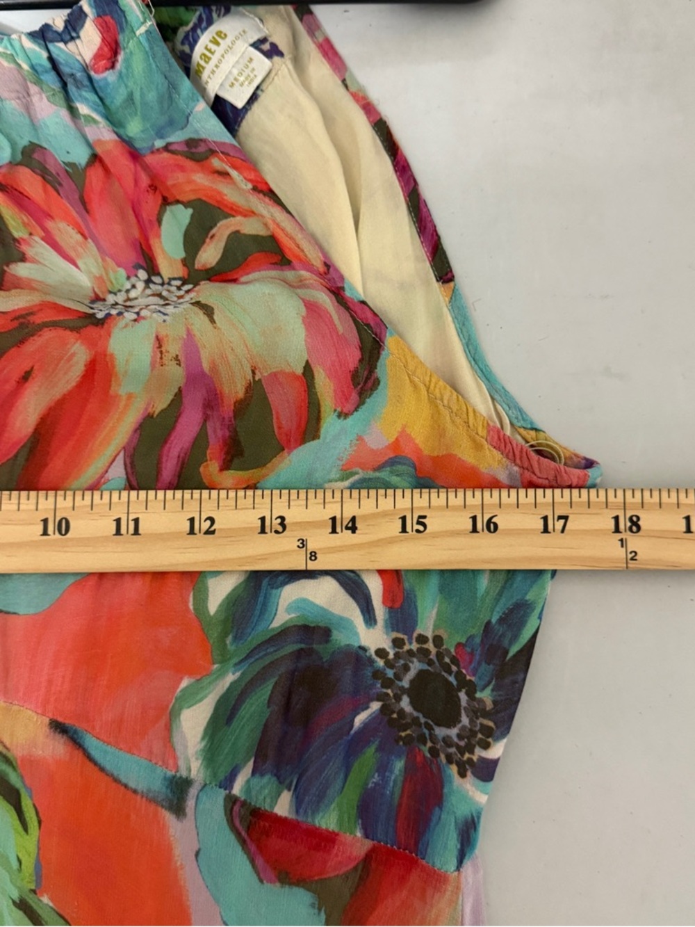 Anthropologie Maeve Floral Halter Maxi Dress Size Medium Resort - Picture 10 of 14